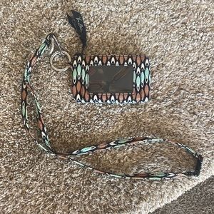 Vera Bradley lanyard and ID holder/change purse